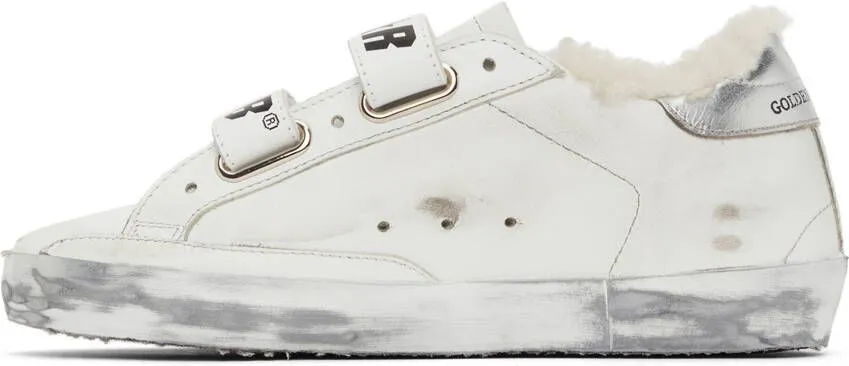 Golden Goose Shearling & Glitter Old School Sneakers