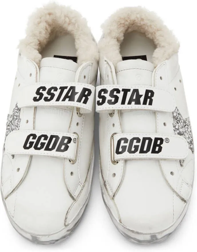 Golden Goose Shearling & Glitter Old School Sneakers