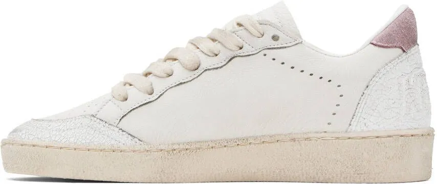 Golden Goose SSENSE Exclusive White & Beige Limited Edition Ballstar Sneakers