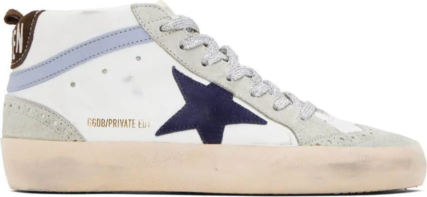 Golden Goose SSENSE Exclusive White Mid Star Sneakers