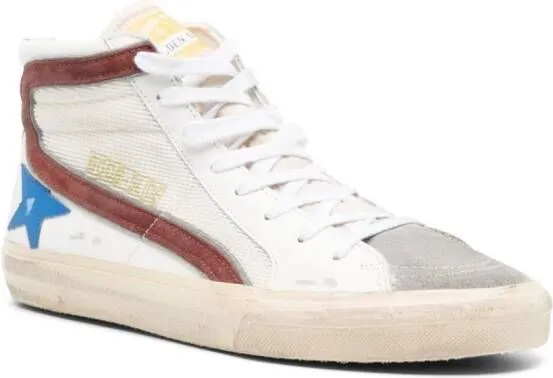 Golden Goose star-patch lace-up sneakers White