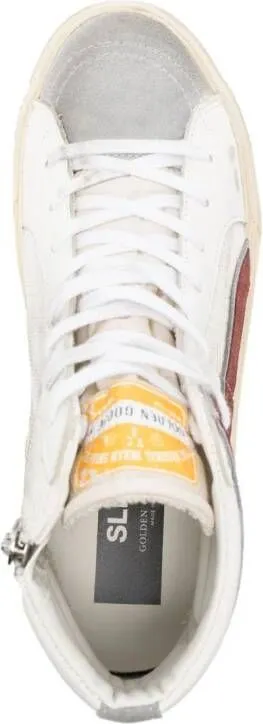 Golden Goose star-patch lace-up sneakers White