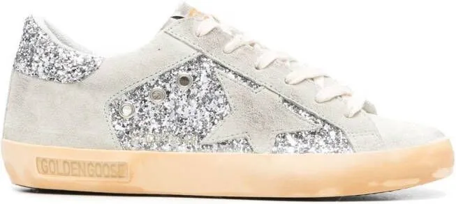 Golden Goose Super-Star glitter-detail sneakers Neutrals