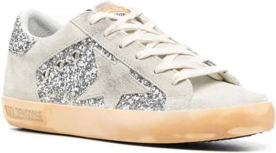 Golden Goose Super-Star glitter-detail sneakers Neutrals