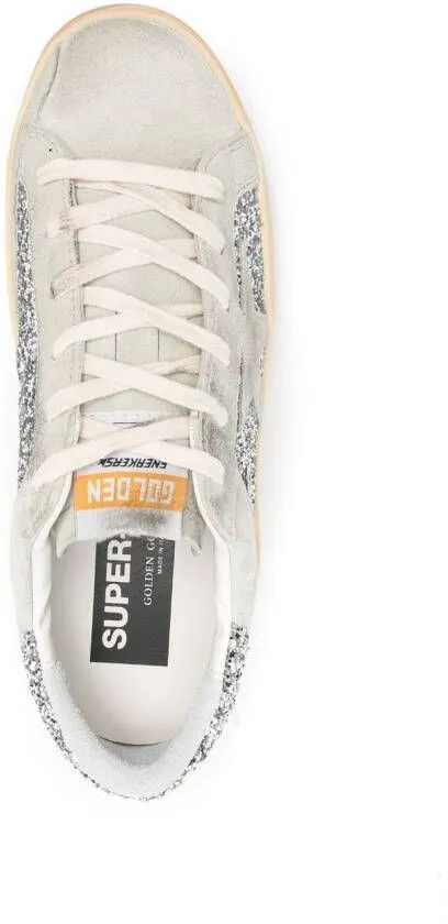 Golden Goose Super-Star glitter-detail sneakers Neutrals