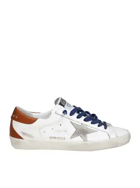 GOLDEN GOOSE SUPER STAR SNEAKERS IN WHITE LEATHER