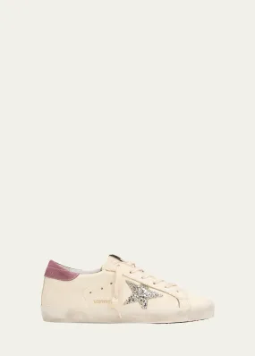 Golden Goose Superstar Glitter Leather Low-Top Sneakers