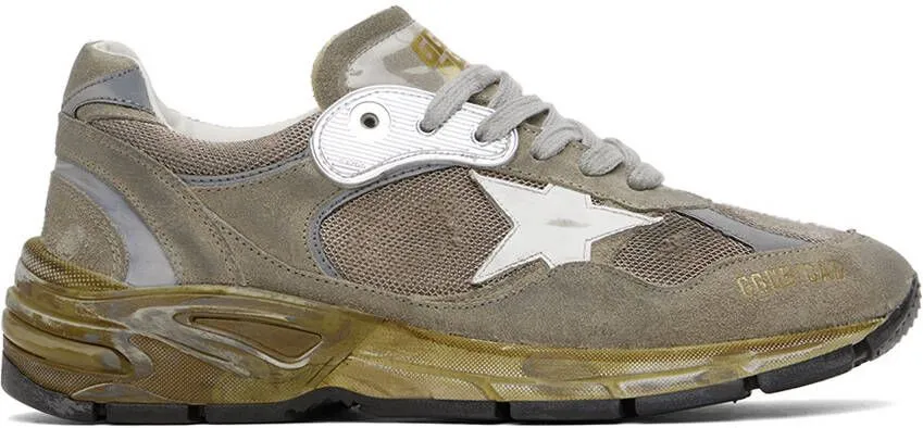 Golden Goose Taupe Dad-Star Sneakers