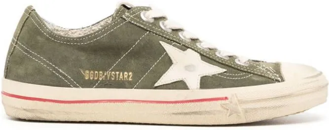 Golden Goose V-Star leather sneakers Green