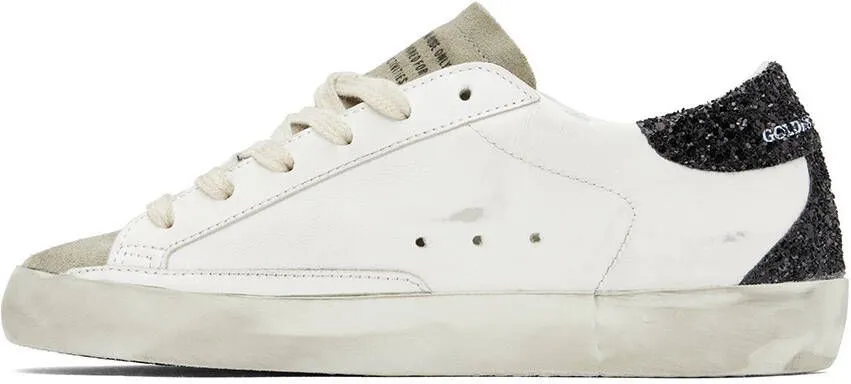 Golden Goose White & Taupe Super-Star Sneakers