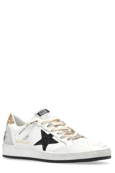 GOLDEN GOOSE White Leather Vintage-Inspired Sneakers