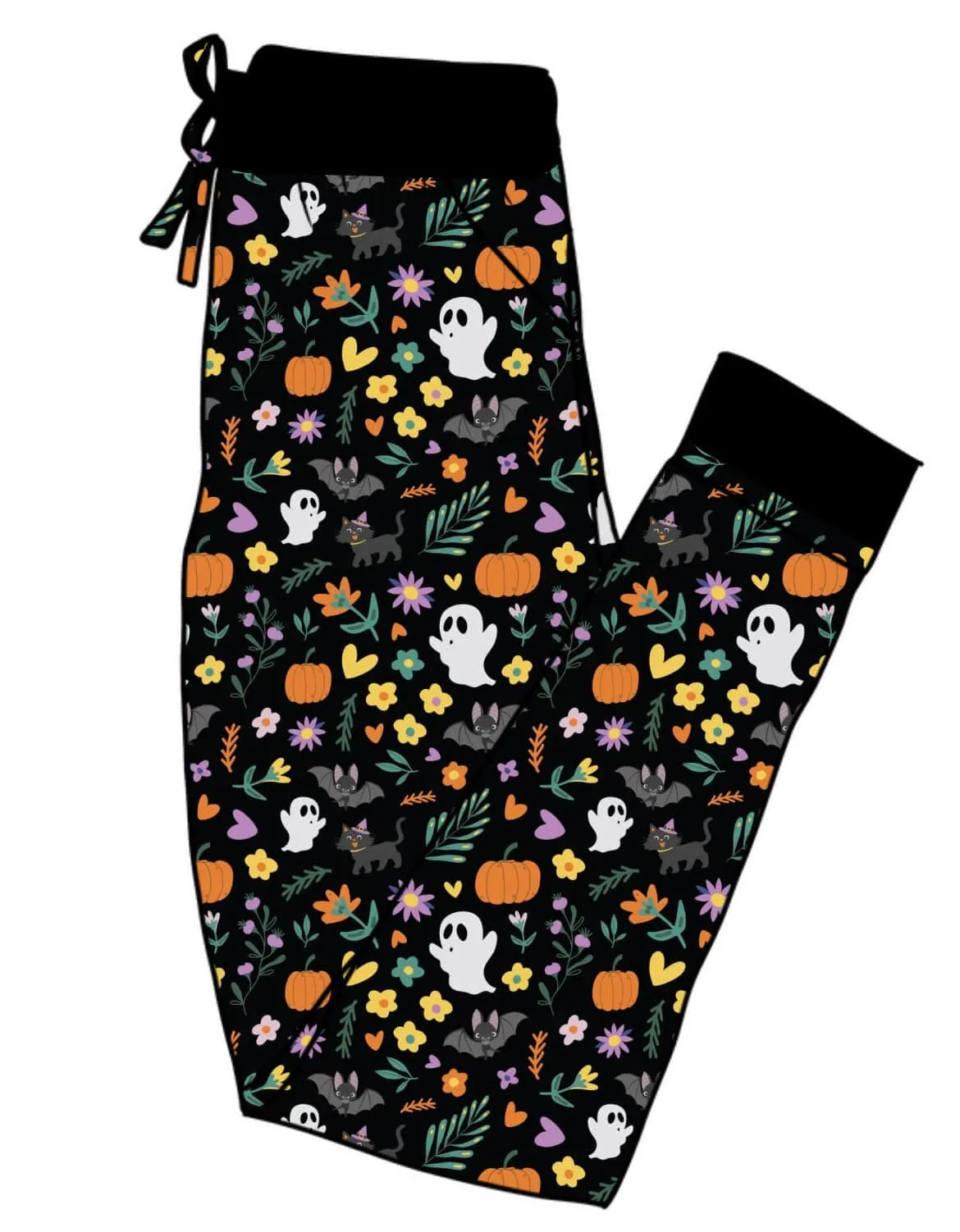 Halloween BOOquet Adult Bamboo Joggers Pajamas *