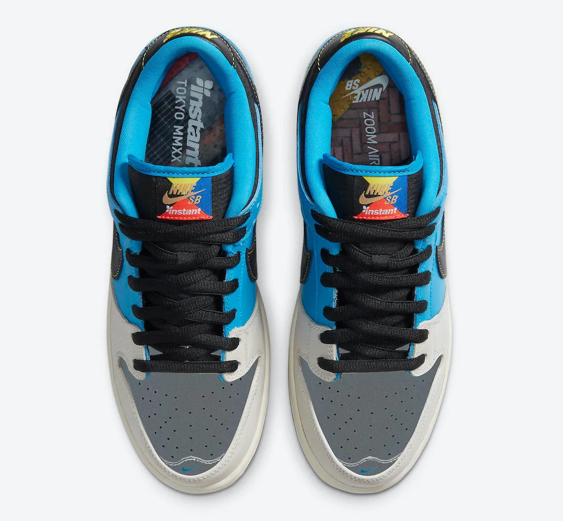 Instant Skateboards x Nike SB Dunk Low Blue Hero Pale Ivory Black CZ5128-400