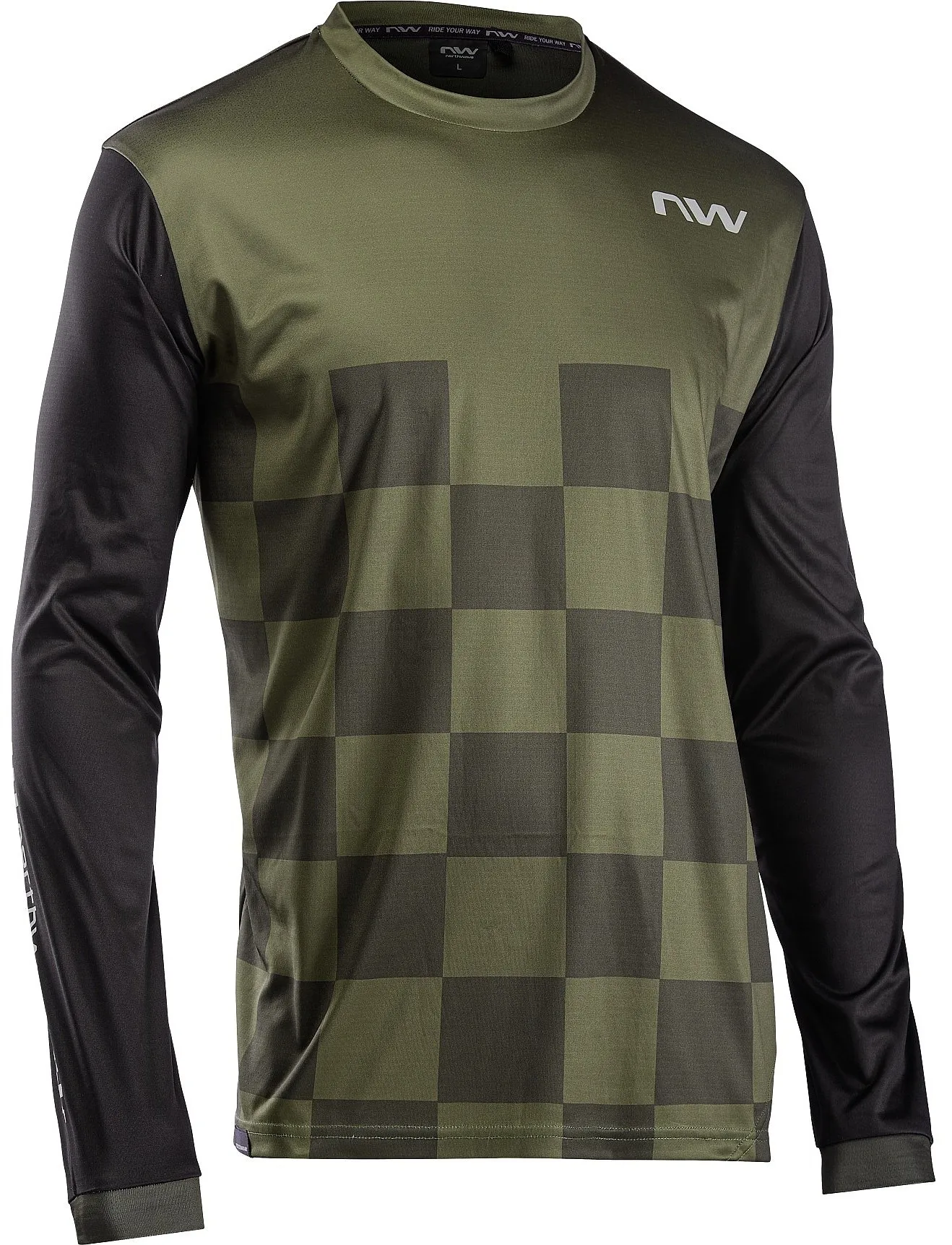 jersey Northwave Sharp Jersey LS - Forest Green/Black - men´s