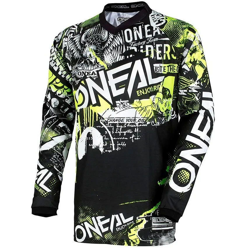 jersey O'Neal Element Attack - Black/Yellow - men´s