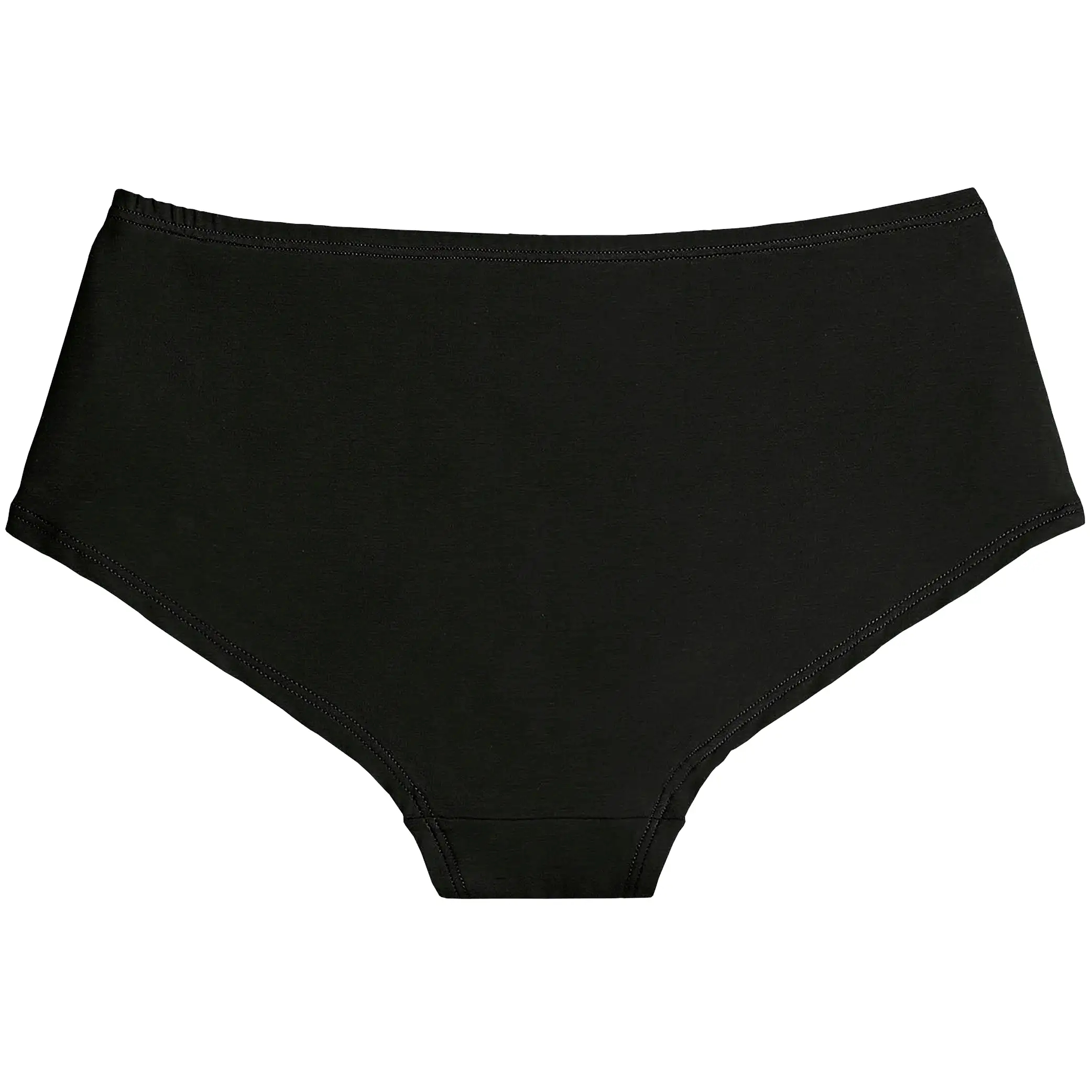 Jet Black Organic Cotton Hipster Panty