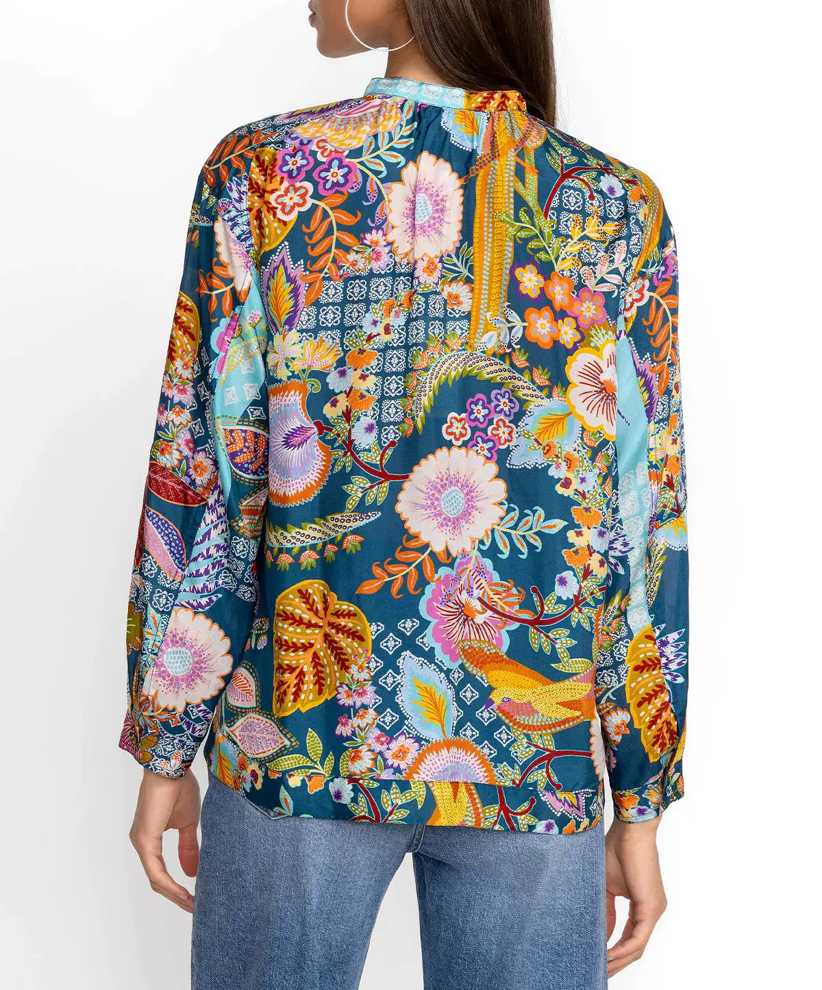 Johnny Was wild Kalani Silk Blouse