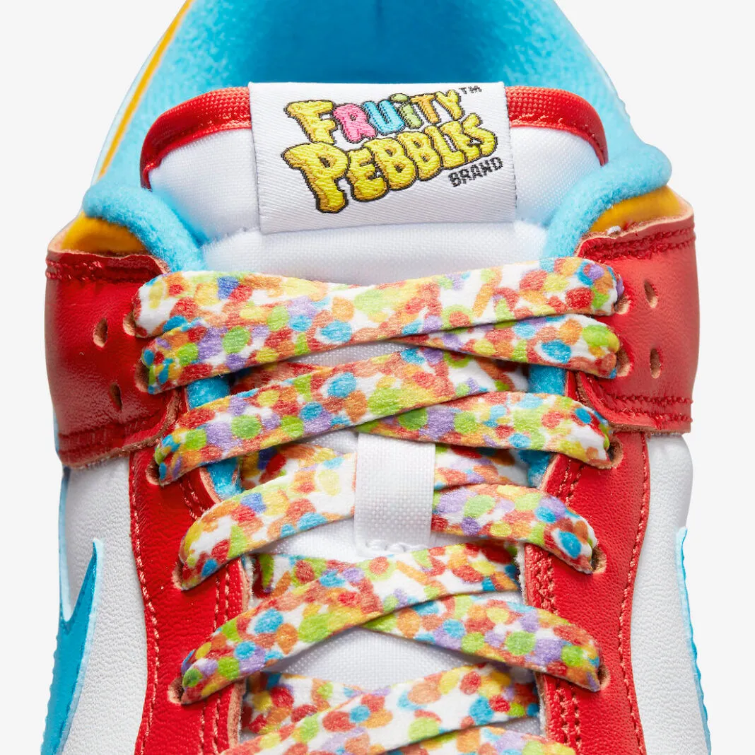 LeBron James x Nike SB Dunk Low Fruity Pebbles White Red Blue DH8009-600