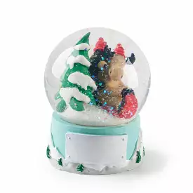 Little Blue House Mini Sledding Friends Snow Globe