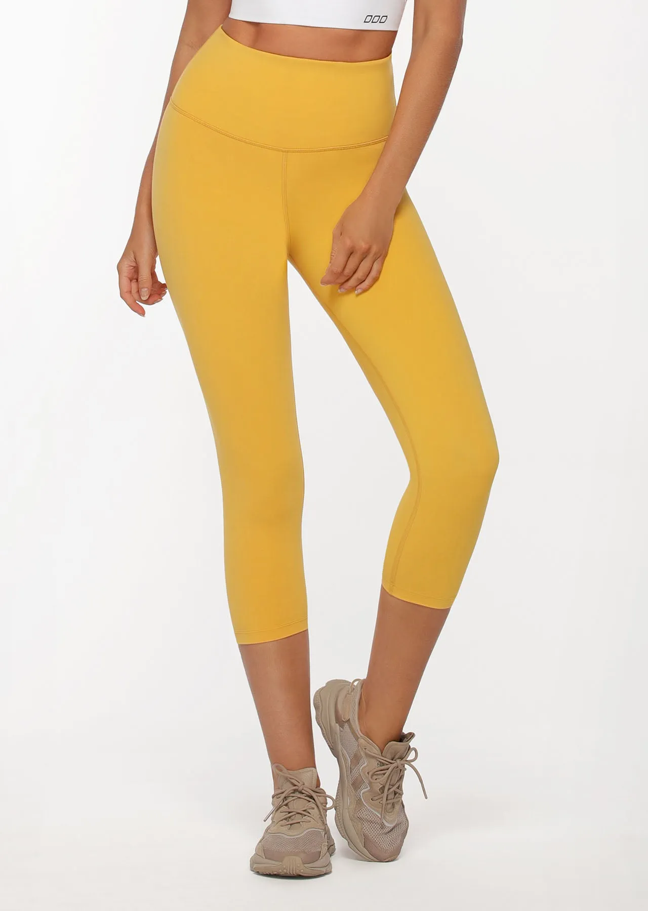 Lorna Jane Lotus 7/8 Leggings in Light Turmeric