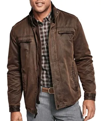 Men's Johnston & Murphy Antiqued-Cotton Jacket