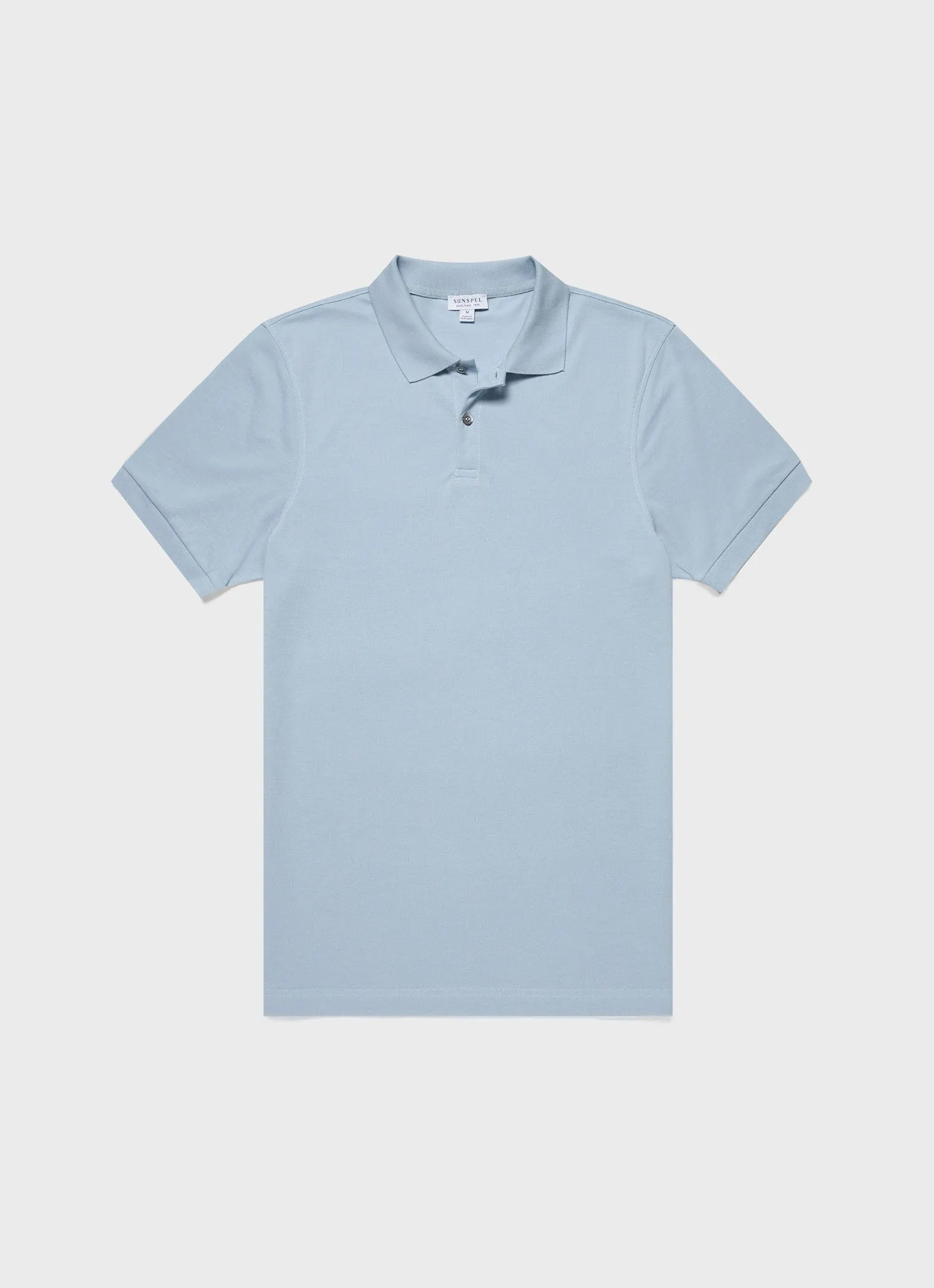 Men's Piqué Polo Shirt in Blue Mist