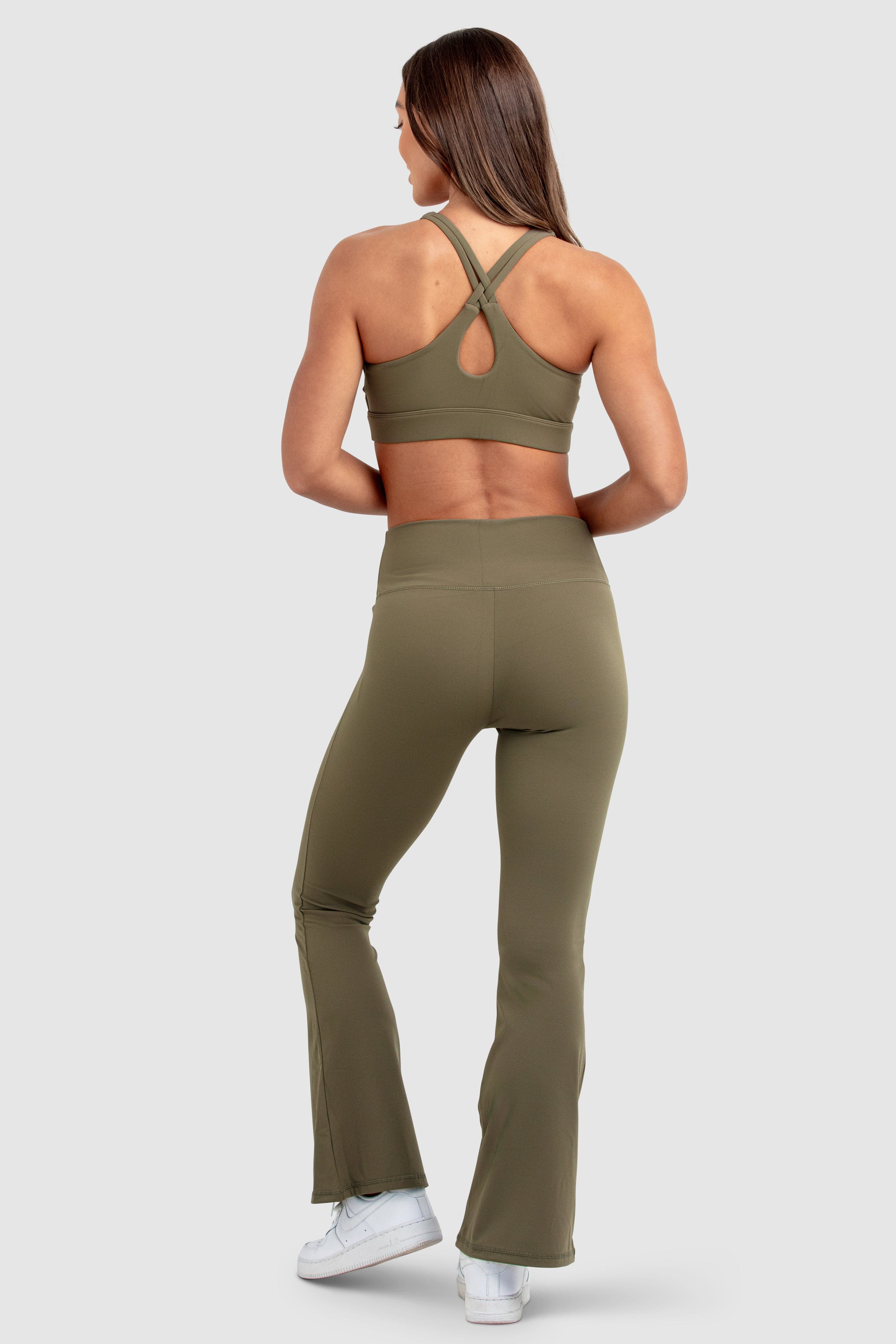 MotionSoft Flared Leggings - Deep Khaki