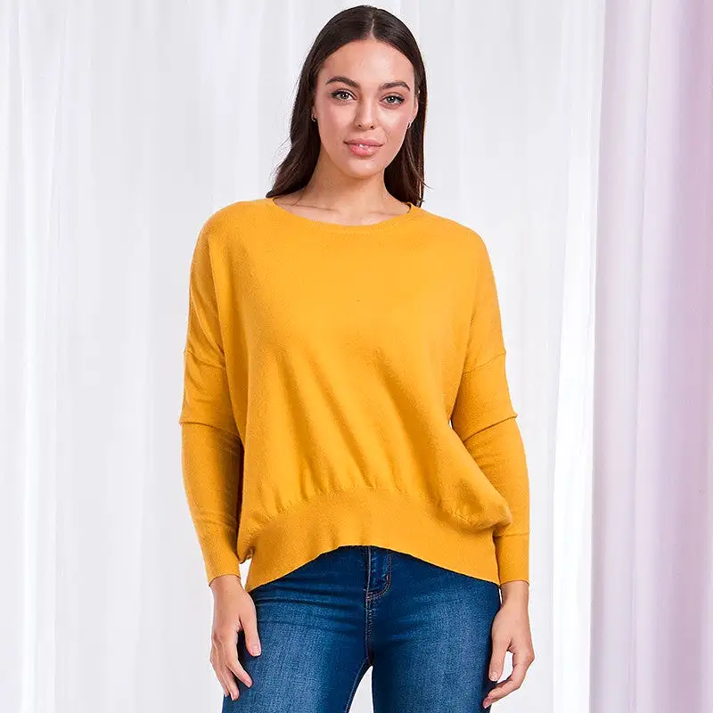 Mustard Long Sleeve Knit Top