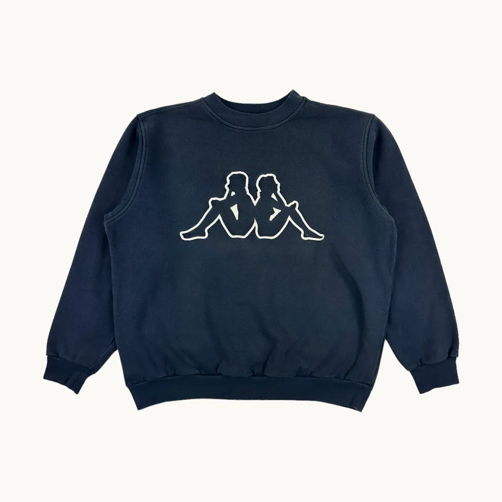 NAVY BLUE 90S KAPPA SPELLOUT SWEATSHIRT (