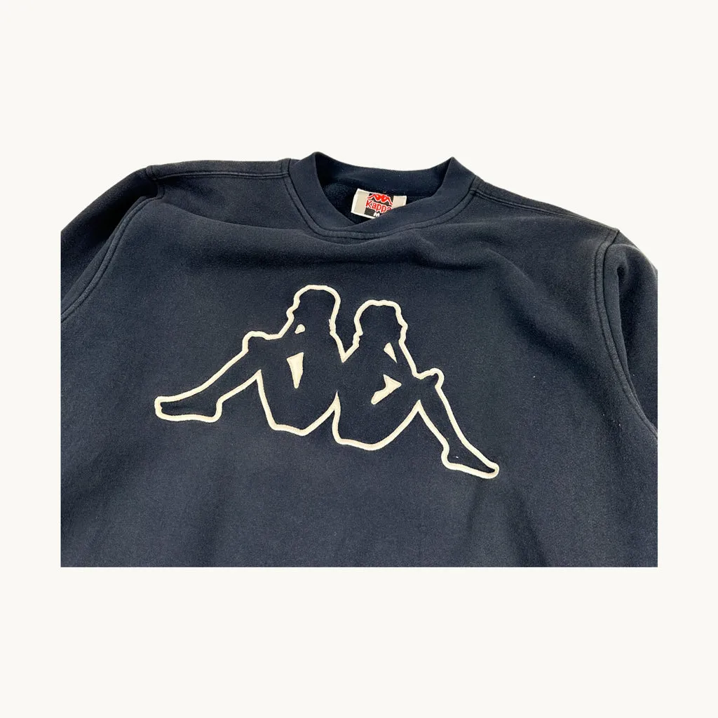 NAVY BLUE 90S KAPPA SPELLOUT SWEATSHIRT (