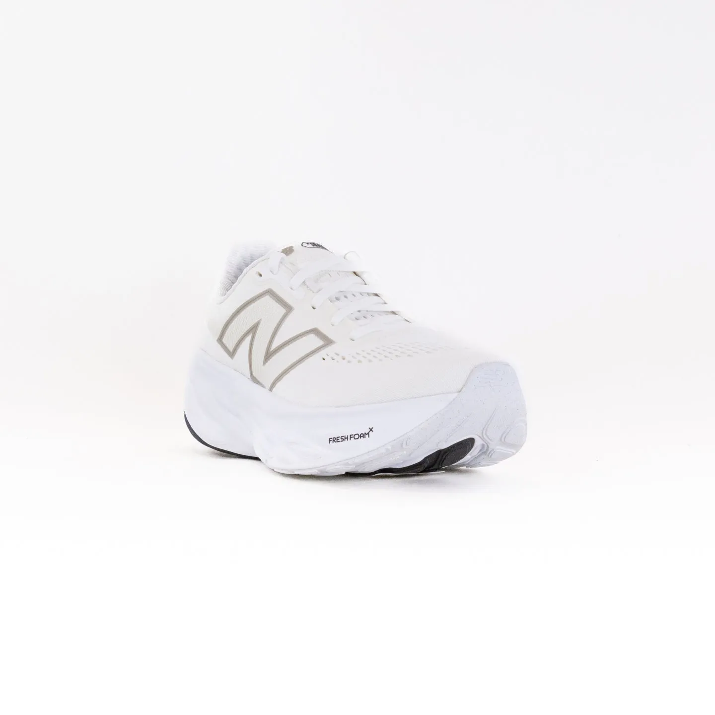 New Balance 1080V14 (Women's) - White with Light Gold Metallic and Sea Salt