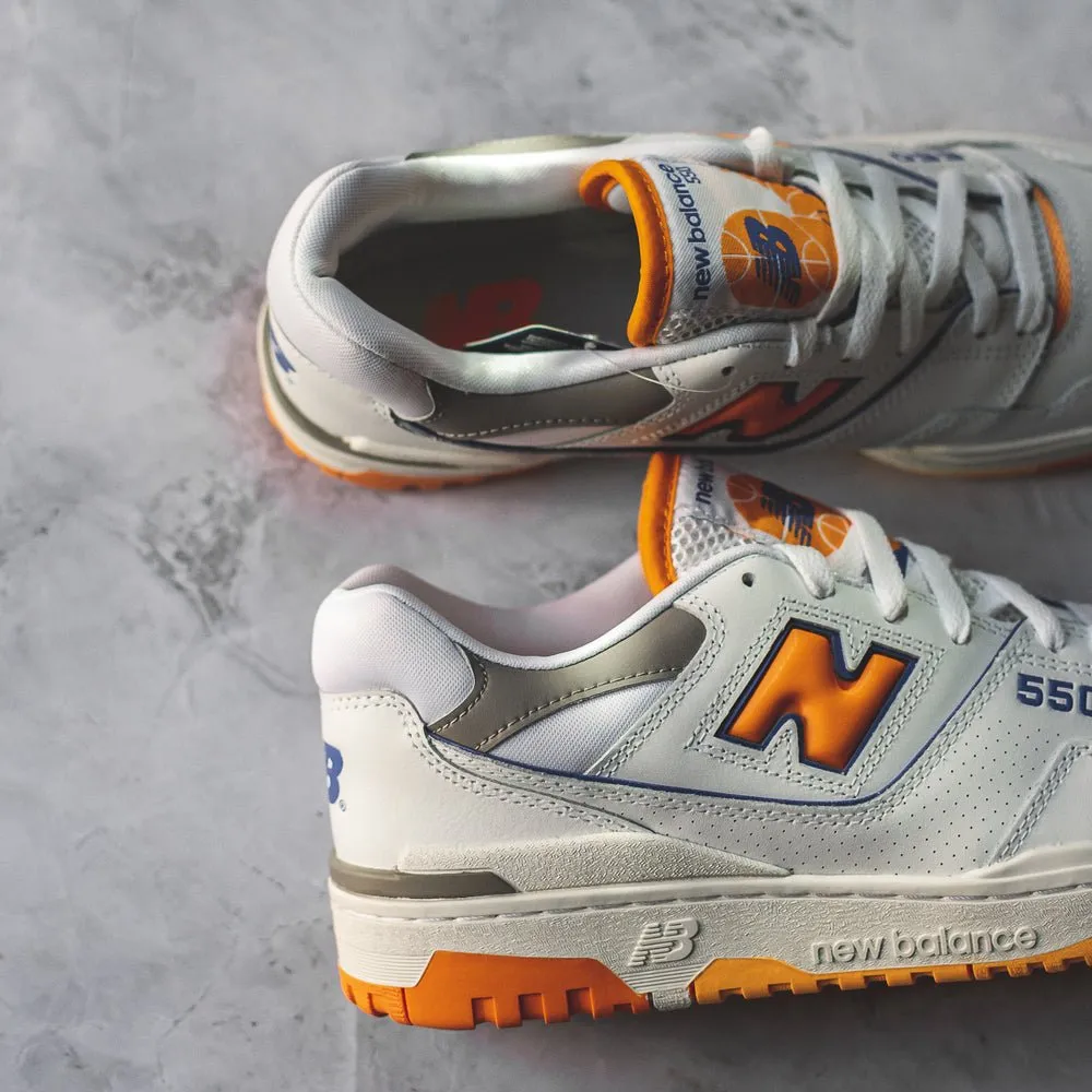 New Balance 550 White Vibrant Orange