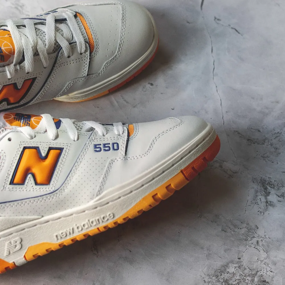 New Balance 550 White Vibrant Orange