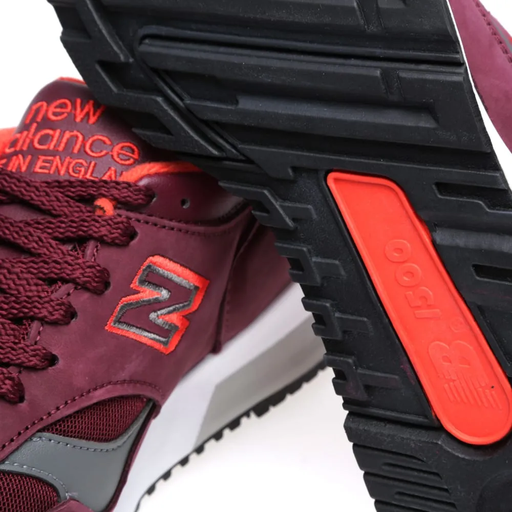 New Balance M1500BRG - Made in EnglandMaroon & Neon Red