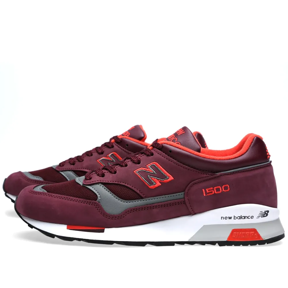 New Balance M1500BRG - Made in EnglandMaroon & Neon Red