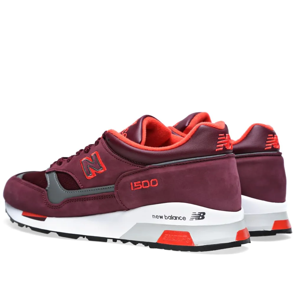 New Balance M1500BRG - Made in EnglandMaroon & Neon Red