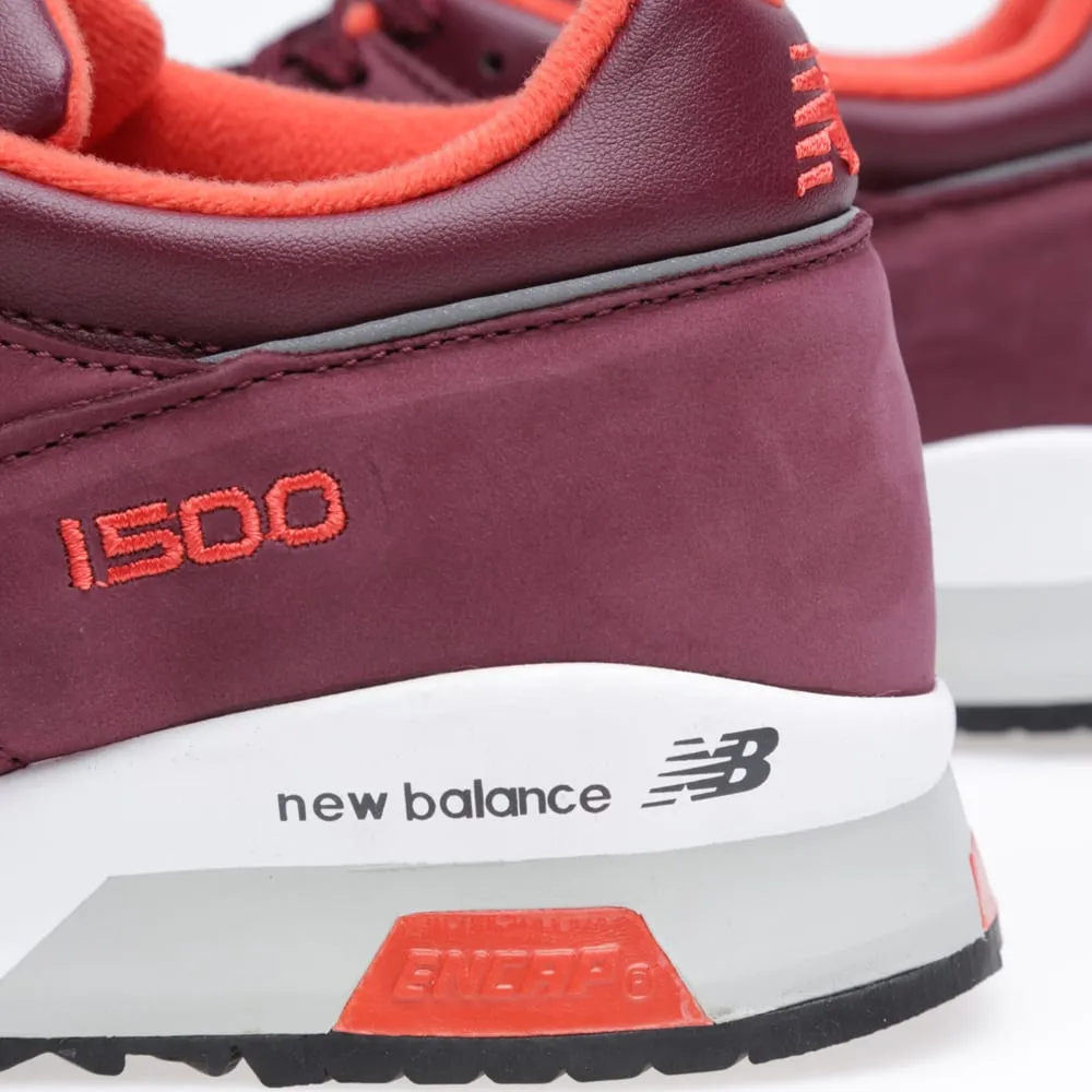 New Balance M1500BRG - Made in EnglandMaroon & Neon Red