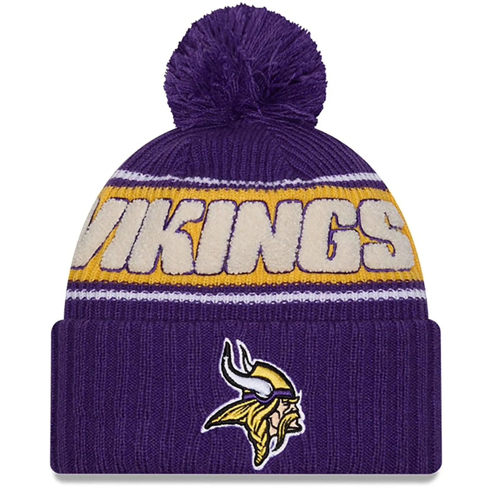 New Era Mens Knits Minnesota Vikings Bobble Hat - Purple