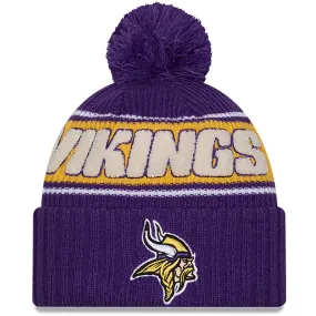 New Era Mens Knits Minnesota Vikings Bobble Hat - Purple