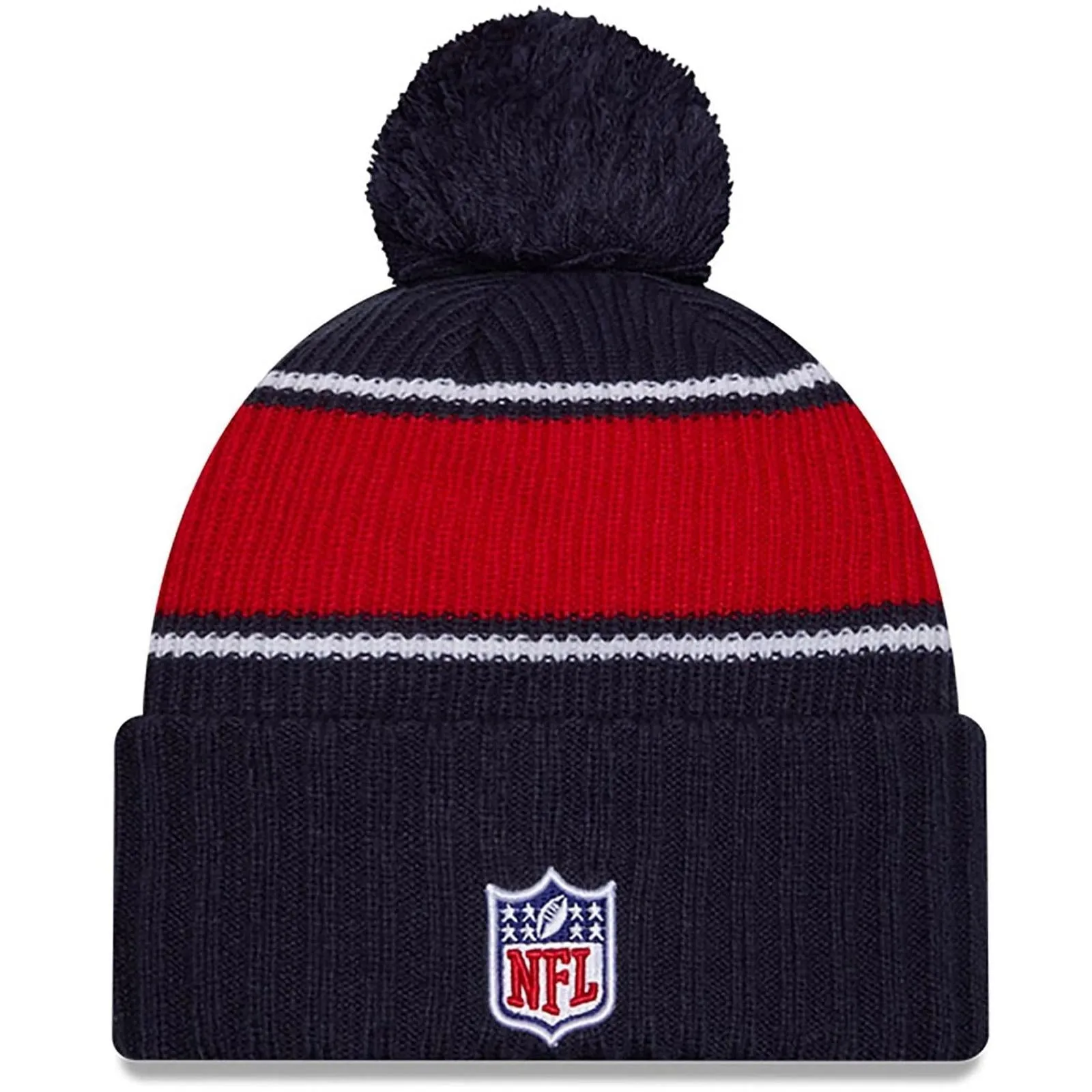 New Era Mens Knits New England Patriots Bobble Hat - Dark Blue