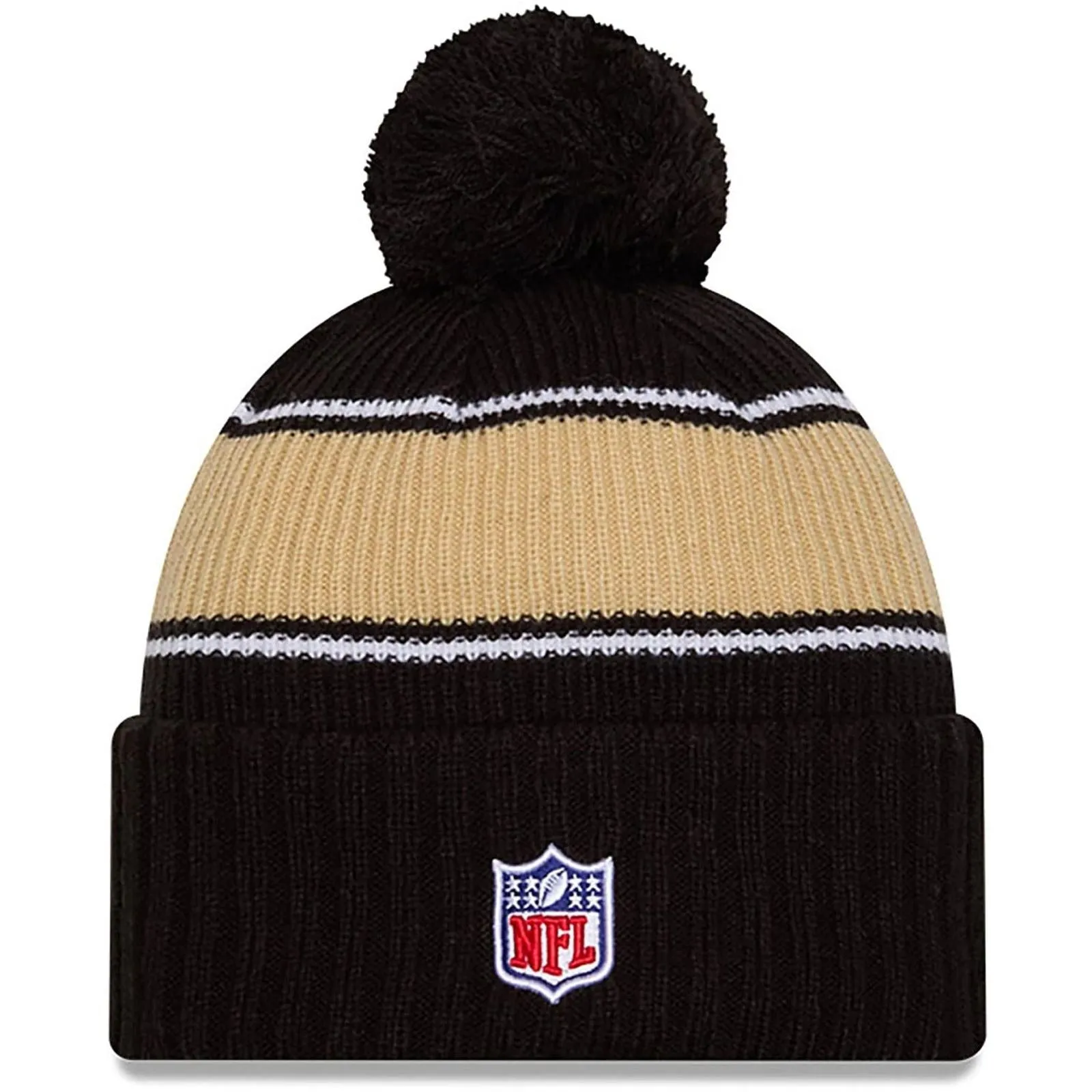 New Era Mens Knits New Orleans Saints Bobble Hat - Black