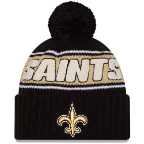 New Era Mens Knits New Orleans Saints Bobble Hat - Black