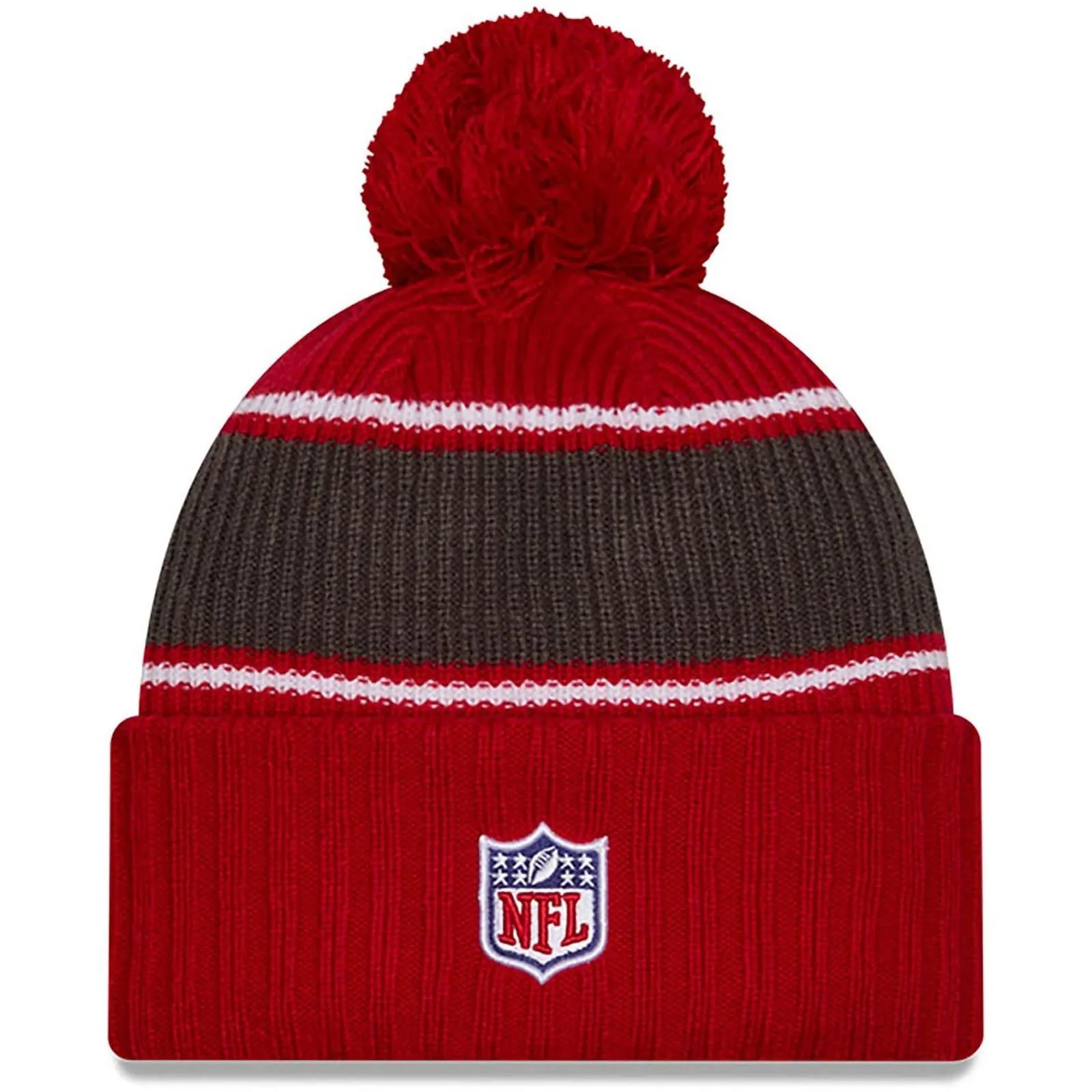 New Era Mens Knits San Tampa Bay Buccaneers Bobble Hat - Red