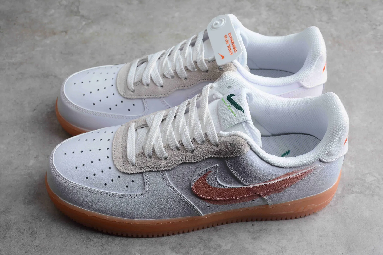 Nike Air Force 1 07 Low Earth Day White Orange Shoes DB3595-100