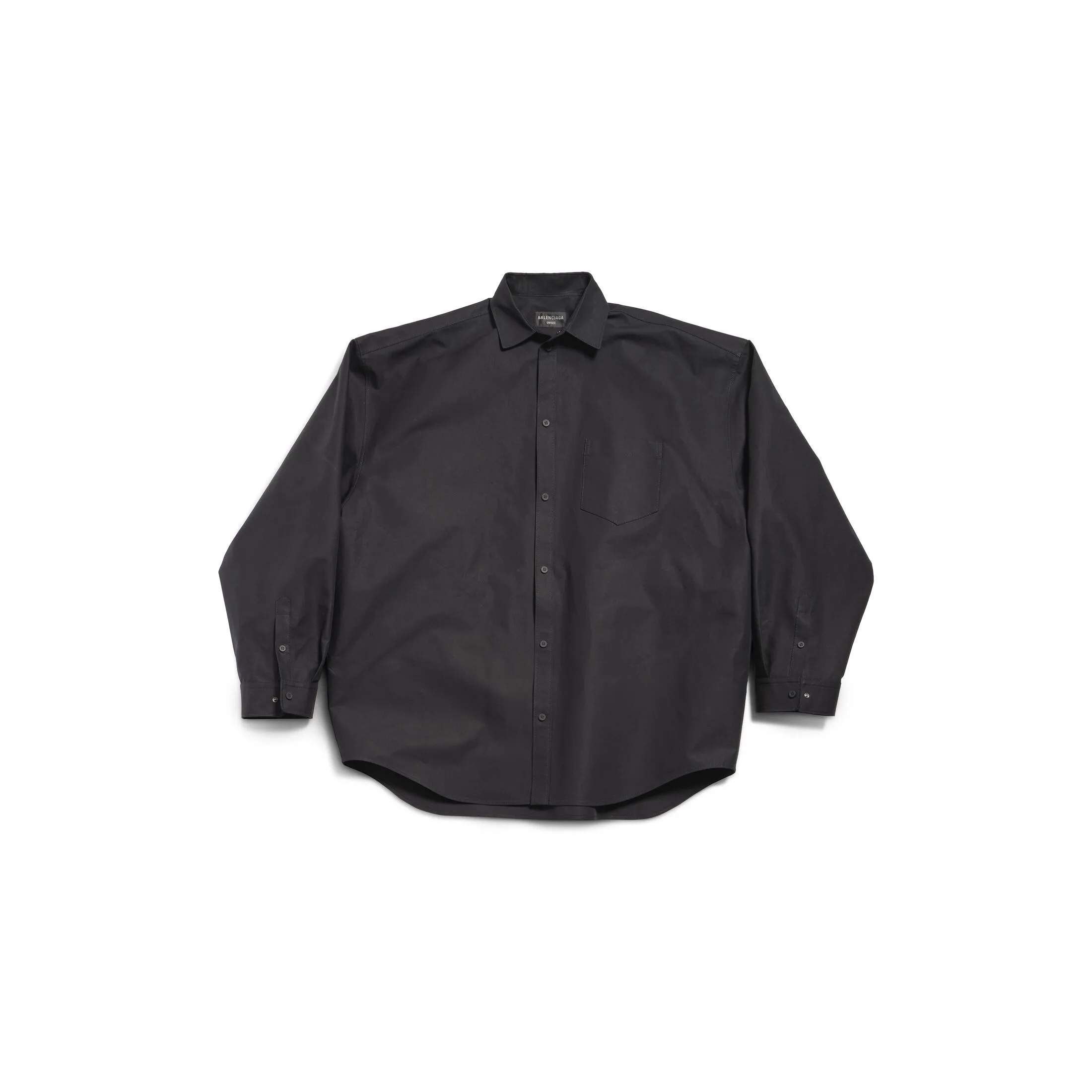 OUTERWEAR SHIRT LARGE FIT IN BLACK