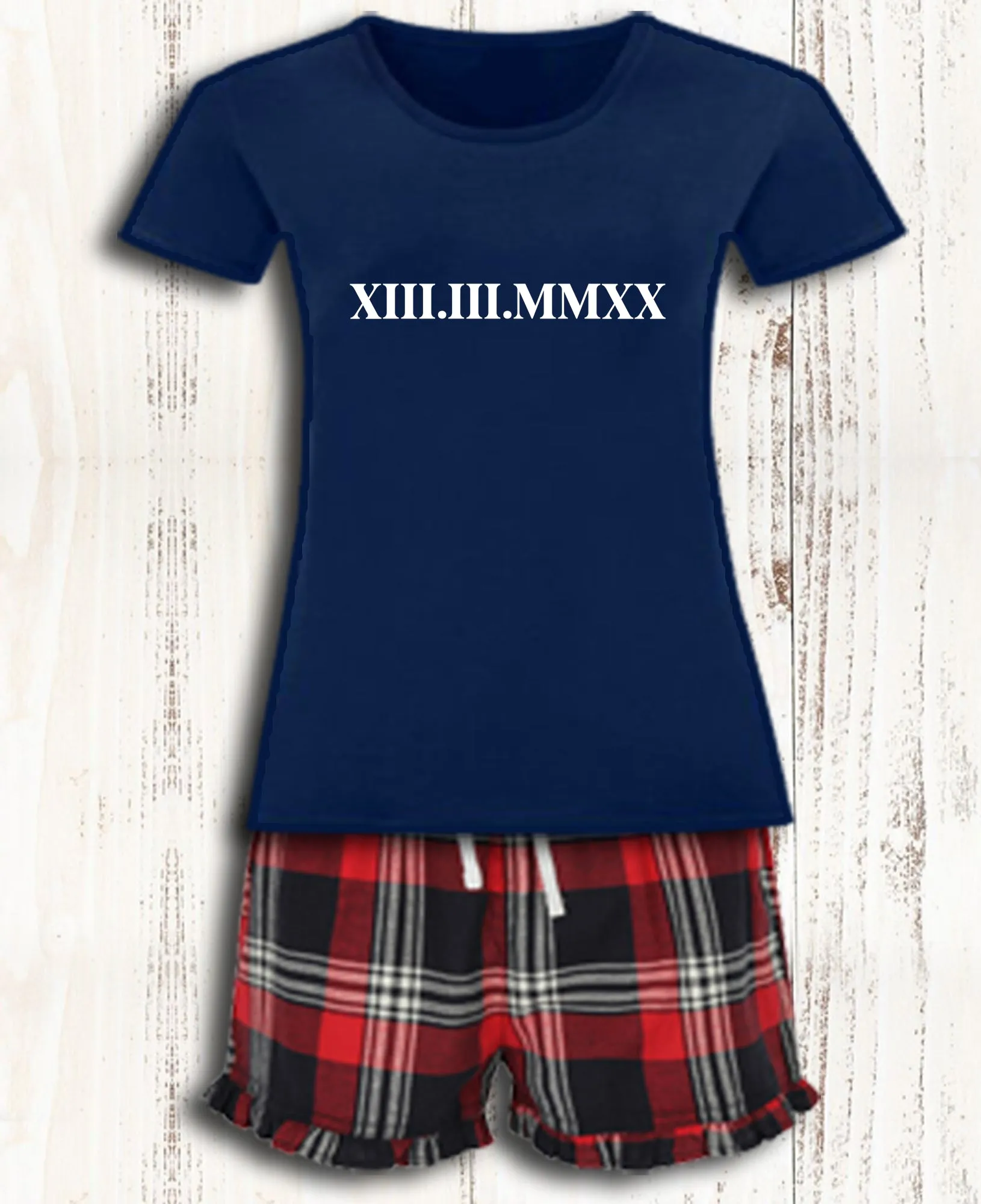 Personalised Roman Numeral Matching Pyjamas Valentines Gifts Couples Mr and Mrs Matching Pajamas Set Wedding Anniversary Gift