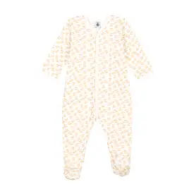 Petit Bateau Baby Front Snap Printed Footie