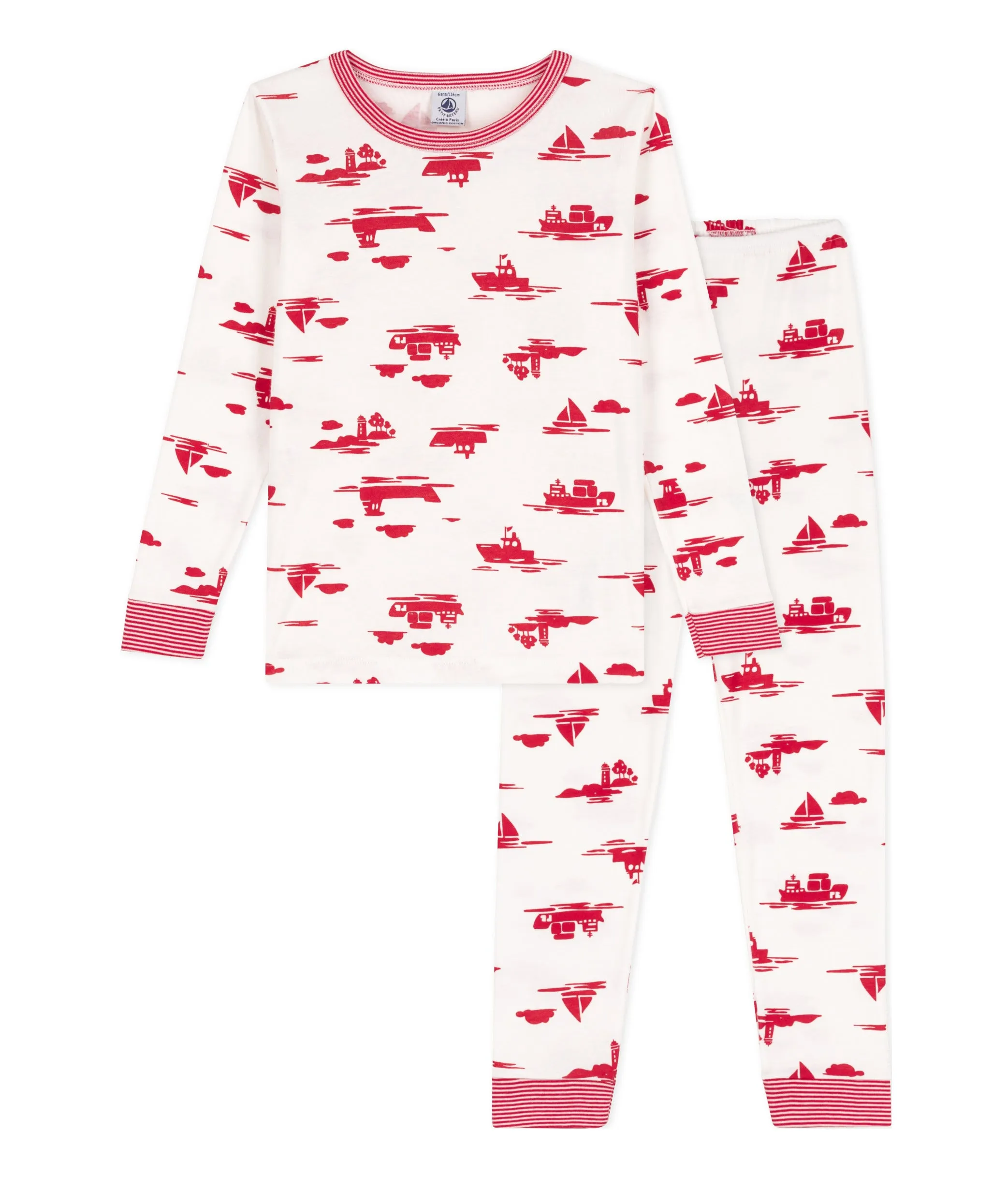 Petit Bateau LS Boat Print Loungewear Set