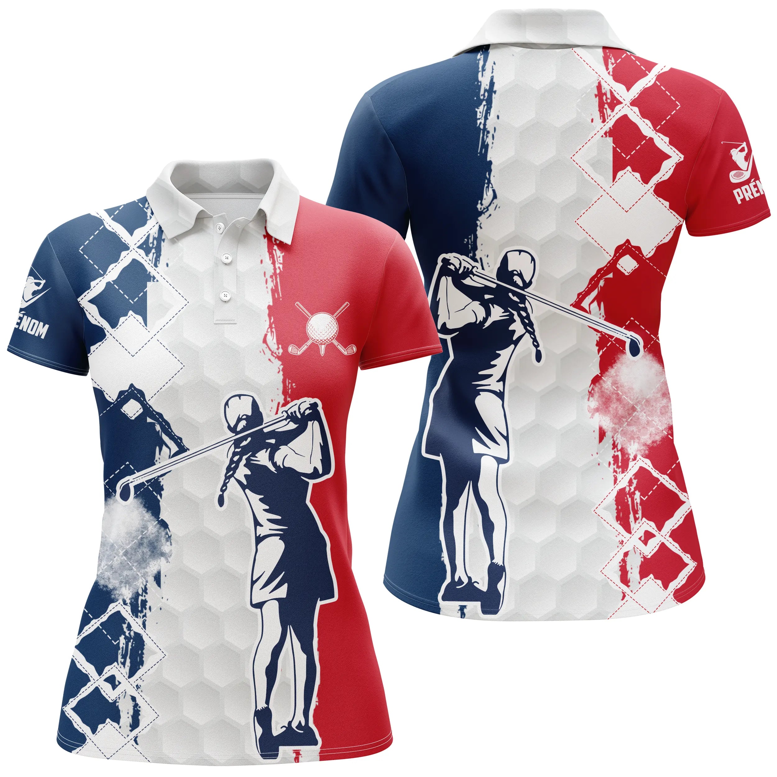 Polo Golf Personnalisé - Motif Effet Balle de Golf, Swing Golfer - Style et Confort Assurés - CT12072315