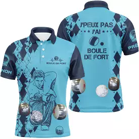 Polo Personnalisé, Cadeau Humour Bouliste, J'Peux Pas J'ai Boule De Fort - CT14112349